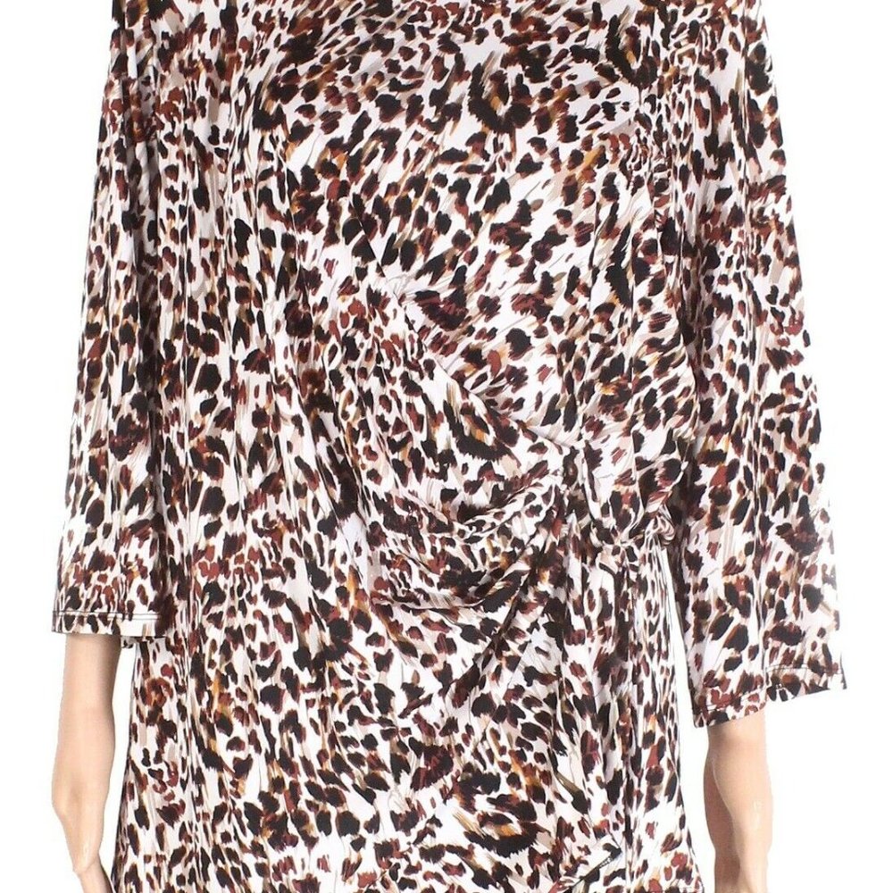 New Women's animal print Blouse Size 1X Plus